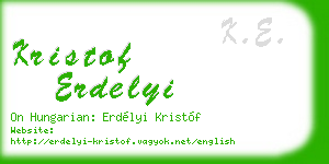 kristof erdelyi business card
