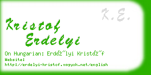 kristof erdelyi business card